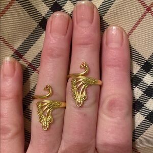 Gold Swan Rings Tension Rings